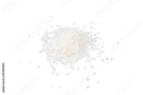pile of big stoned white salt isolated on white or transparent png