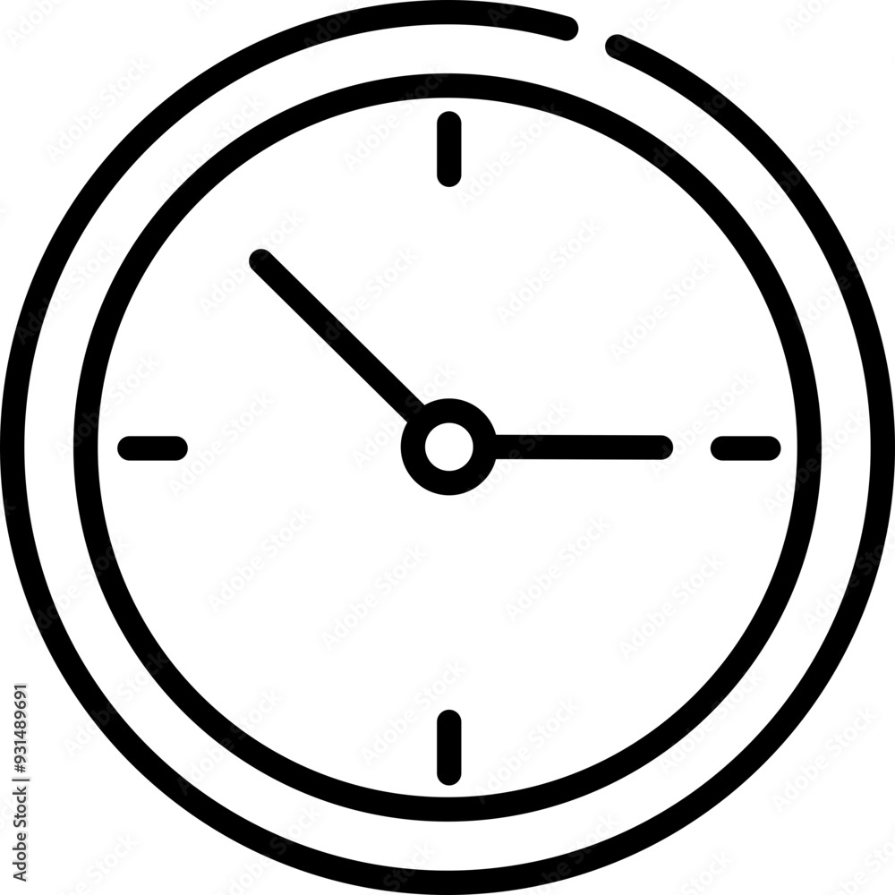 Clock icon. Time symbol. Linear style. Clock icon. Time symbol. Linear style.