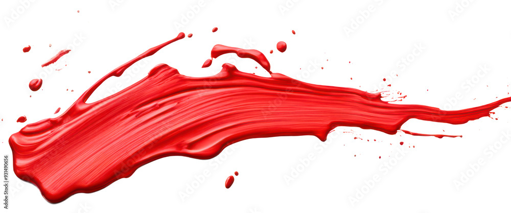 Red paint splash isolate on transparent background, cutout, png Red paint splash isolate on transparent background, cutout, png