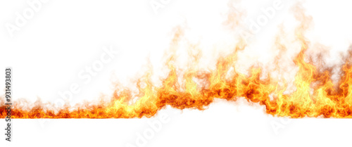 Vibrant flames dance in a mesmerizing display, cutout, png