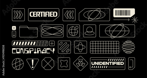 Sci-Fi Futuristic Y2K Icons 