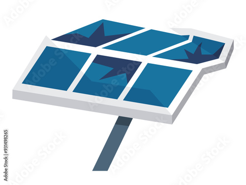 Solar panel vector illustration. Alternative power options, such as solar panels, are gaining popularity Generators powered by renewable sources contribute to environmental conservation Photovoltaic