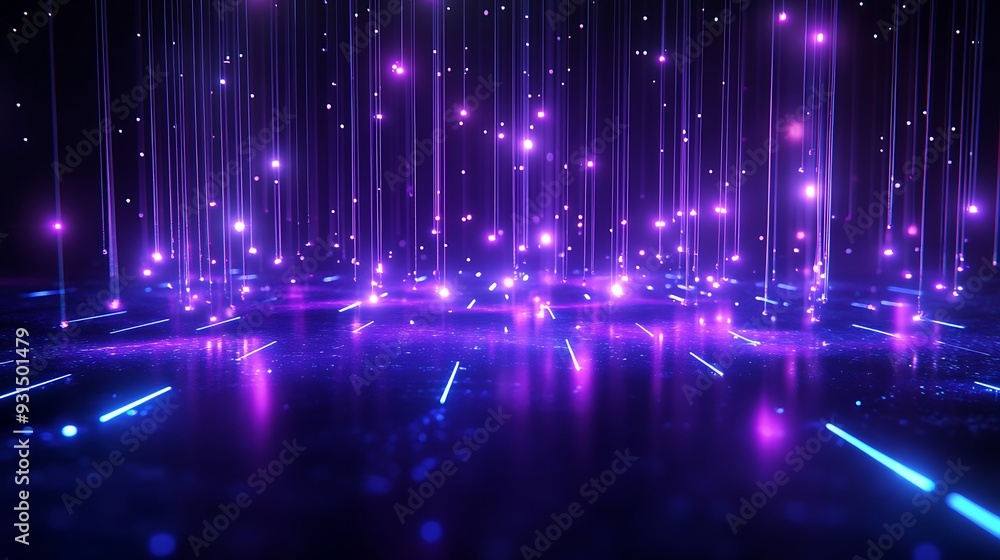 Abstract background with glowing purple and blue lights, creating a magical and futuristic atmosphere, perfect for tech and digital themes. Abstract background with glowing purple and blue lights, creating a magical and futuristic atmosphere, perfect for tech and digital themes.