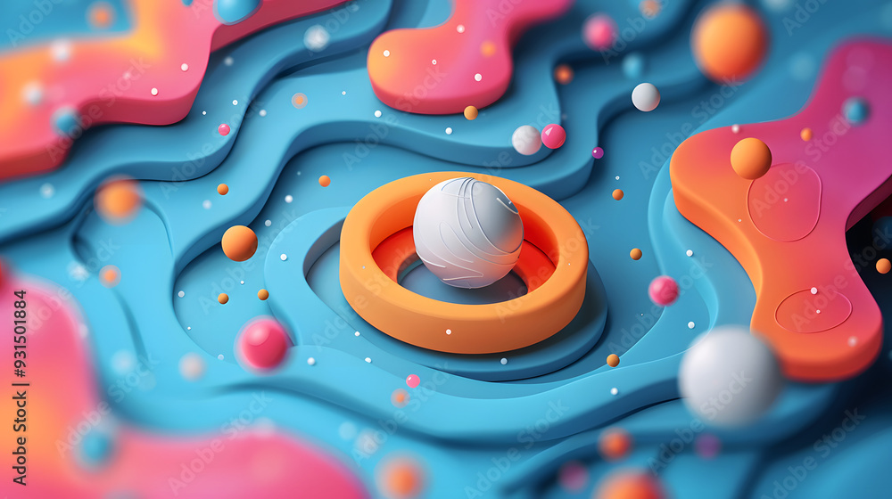 Obraz premium search engine logo surrounded by swirling data streams