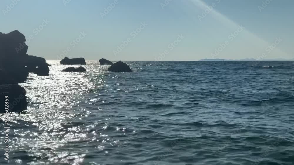 Close up video of iconic paradise beaches Sarakiniko, Parga ,Greece