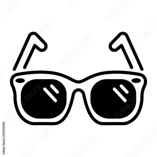 An outline style icon of sunglasses 