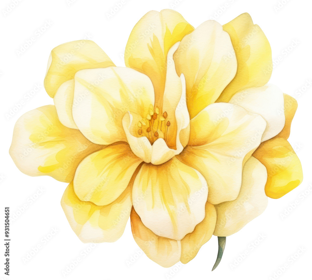 Obraz premium PNG Flower blossom dahlia yellow.