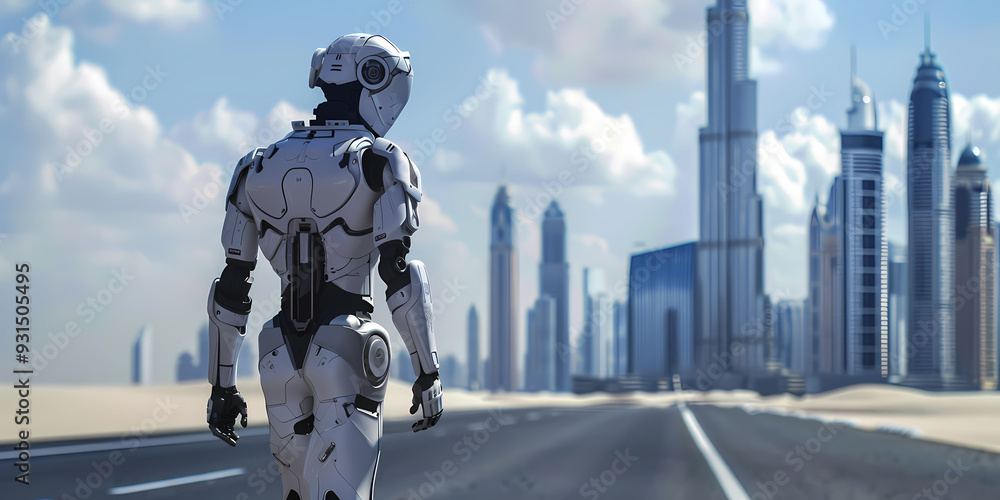 robot, city, future, sci-fi, architecture, intelligence, road, walking robot, city, future, sci-fi, architecture, intelligence, road, walking