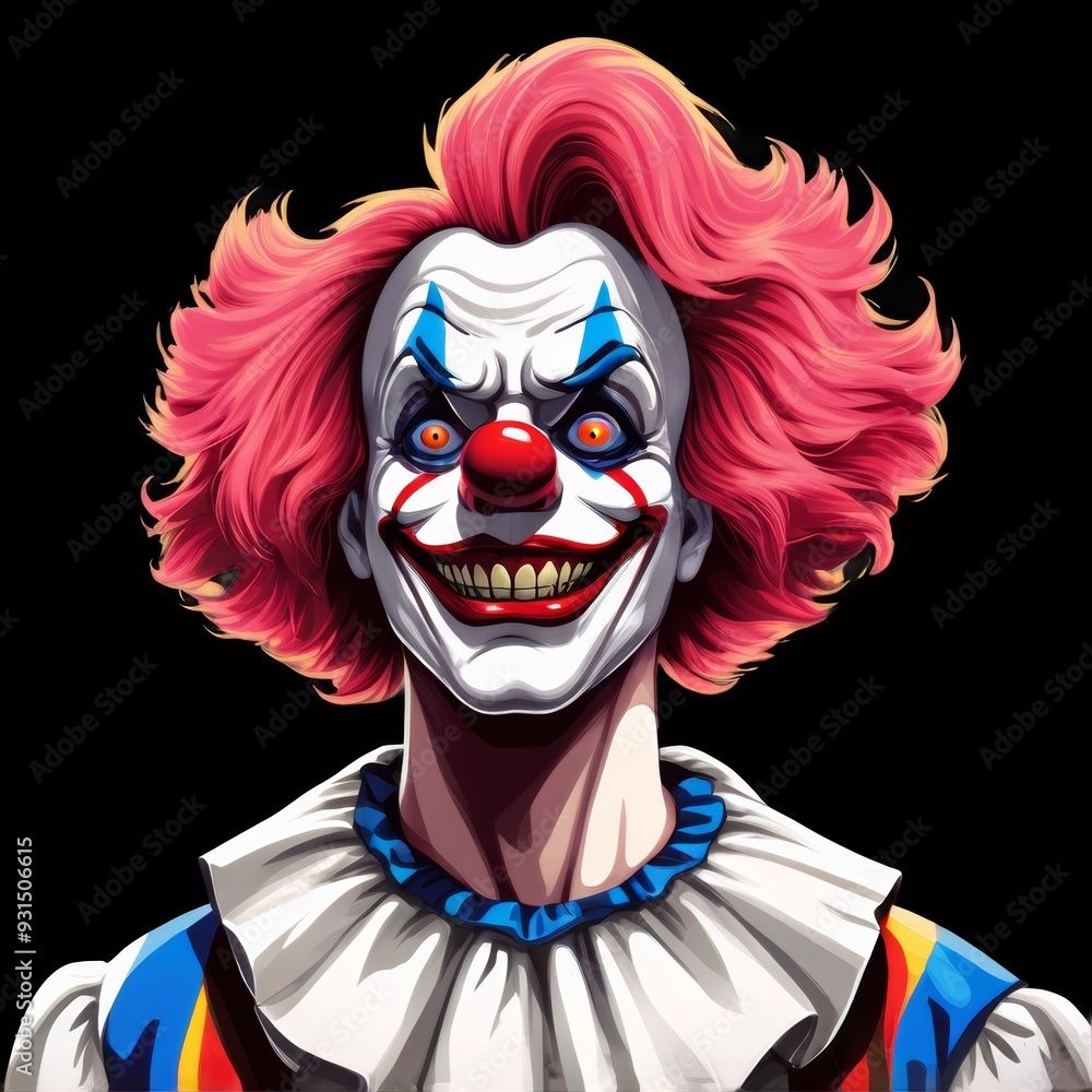Psycho killer clown vector character Psycho killer clown vector character