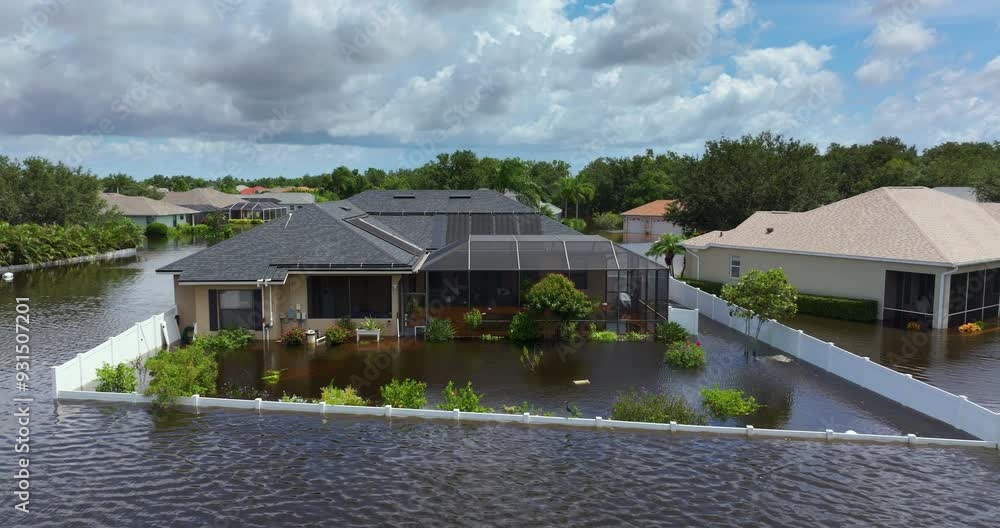 Flooding in Florida caused by tropical storm from hurricane rainfall ...