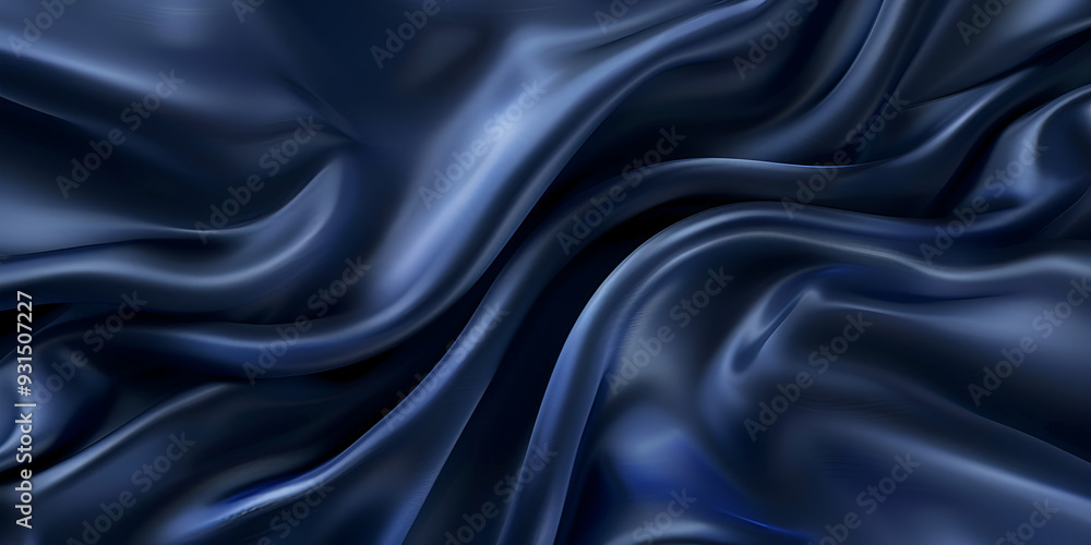 Luxurious Blue Satin - Textured Fabric Background Luxurious Blue Satin - Textured Fabric Background