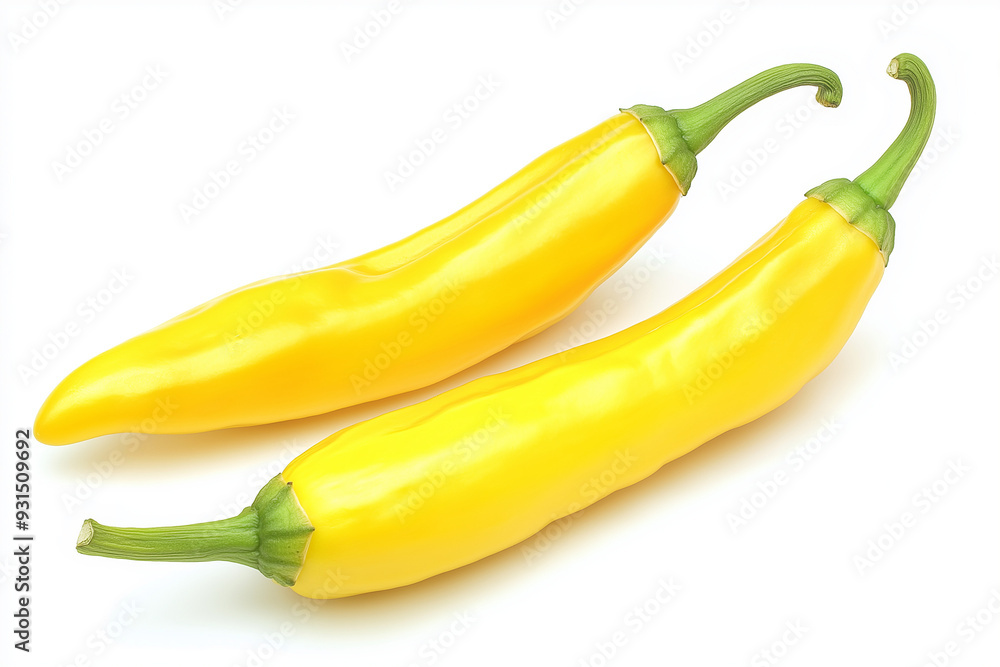 delicious yellow hot chili pepper on an isolated white background as a spice for spicy food delicious yellow hot chili pepper on an isolated white background as a spice for spicy food