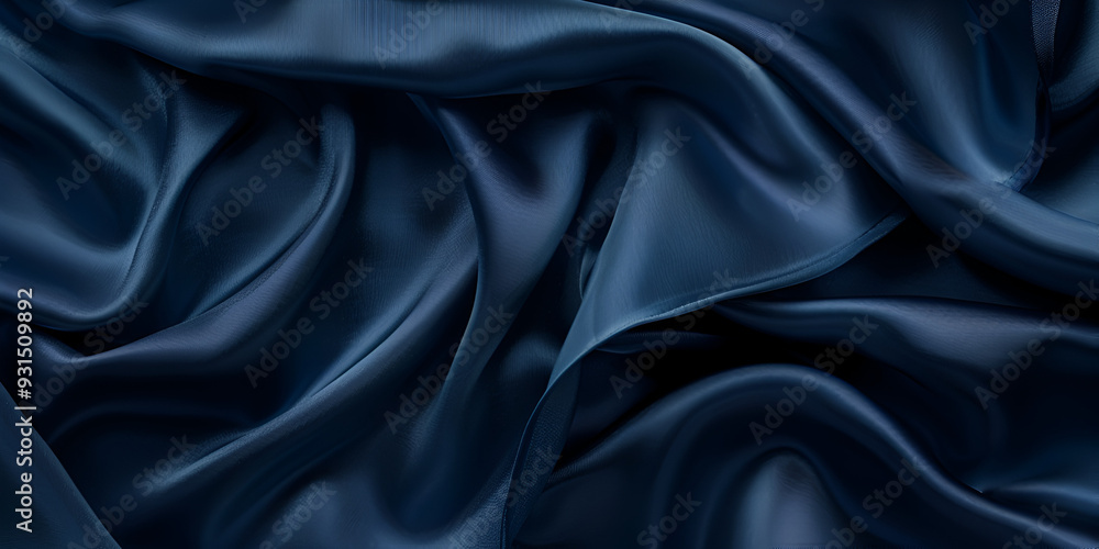 Luxurious Blue Satin - Textured Fabric Background Luxurious Blue Satin - Textured Fabric Background
