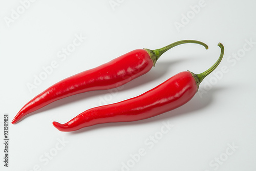 delicious red hot chili pepper on an isolated white background as a spice for spicy food