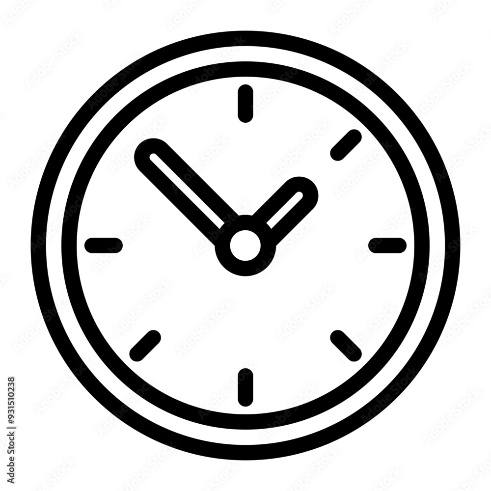 Clock Time and Date icon illustration Clock Time and Date icon illustration