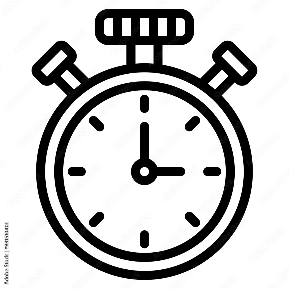 Stopwatch Time and Date icon illustration Stopwatch Time and Date icon illustration