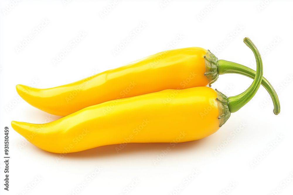 delicious yellow hot chili pepper on an isolated white background as a spice for spicy food delicious yellow hot chili pepper on an isolated white background as a spice for spicy food