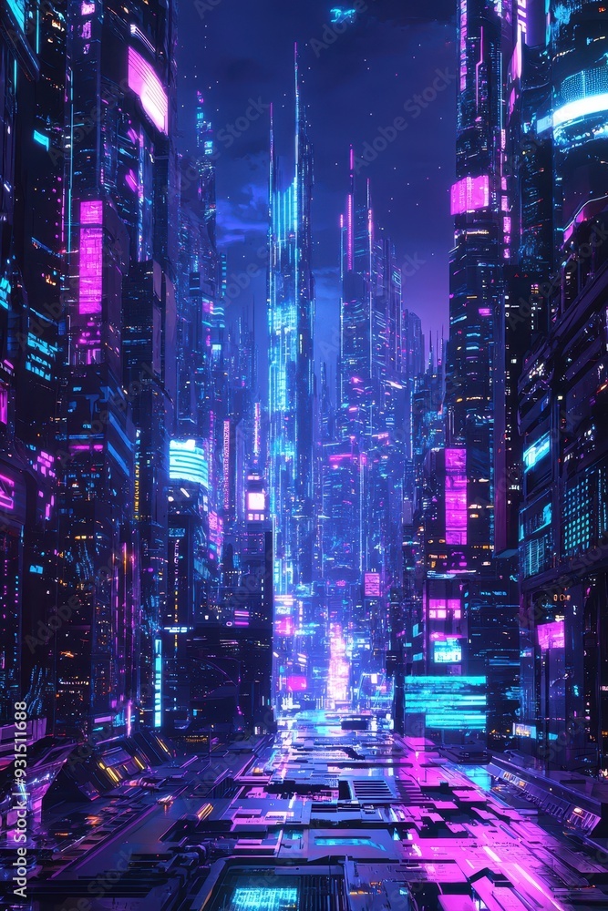 Obraz premium Futuristic cityscape 