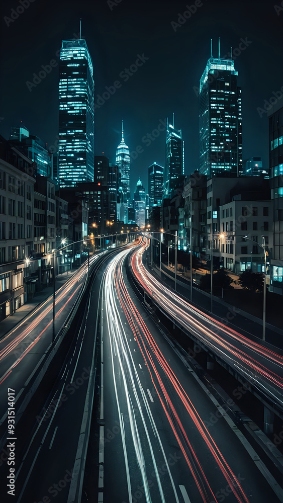 Obraz premium city at night