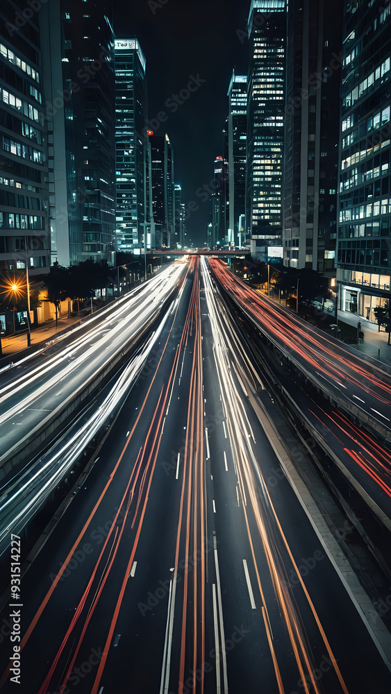 Obraz premium traffic at night