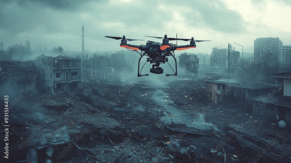 AI-Controlled Autonomous Disaster Response Drones: Drones responding to natural disasters, guided by AI to provide aid and assess damage. AI-Controlled Autonomous Disaster Response Drones: Drones responding to natural disasters, guided by AI to provide aid and assess damage.