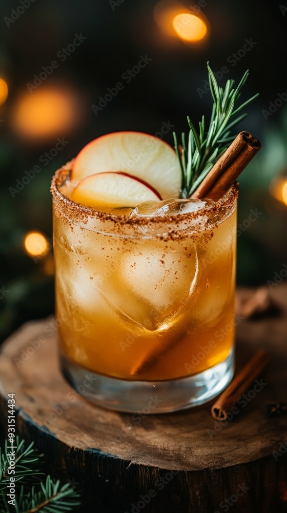 Elegant Apple Cider Cocktails with Autumn Garnishes Elegant Apple Cider Cocktails with Autumn Garnishes