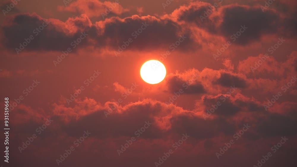 Sunset Clouds on Sky Timelapse, Dramatic Puffy Cloudy Sundown at Dusk, Climate, Global Warming Time Lapse Sunset Clouds on Sky Timelapse, Dramatic Puffy Cloudy Sundown at Dusk, Climate, Global Warming Time Lapse