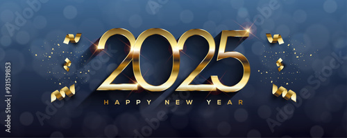 2025 Happy New Year Greeting Card