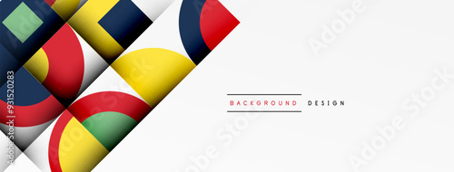 Modern geometrical abstract background - circles. Business or technology presentation design