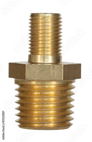 Brass air fitting for inflating tires or work