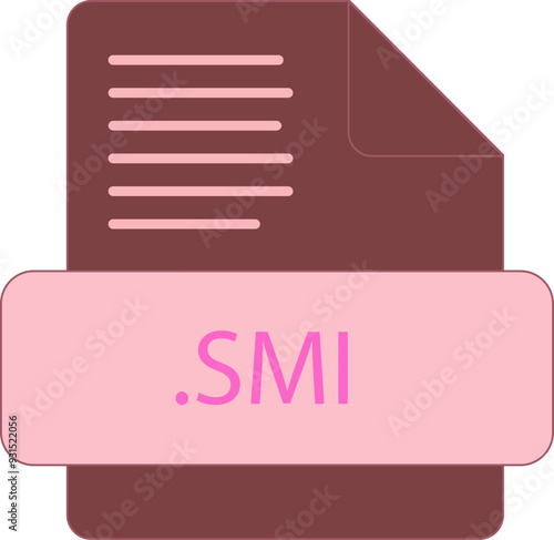 SMI File extention icon old minimal color fill