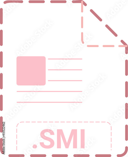 SMI File icon minsk dashed rounded outline