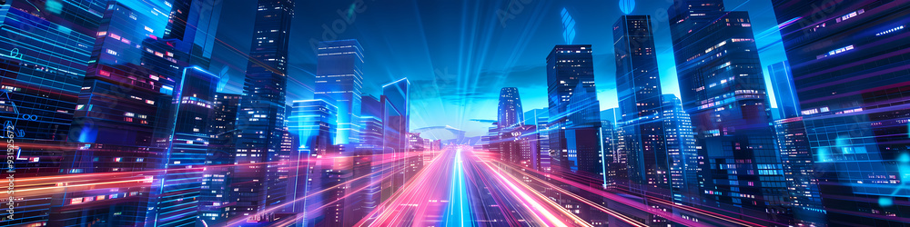 Fototapeta premium background with lots of light spots