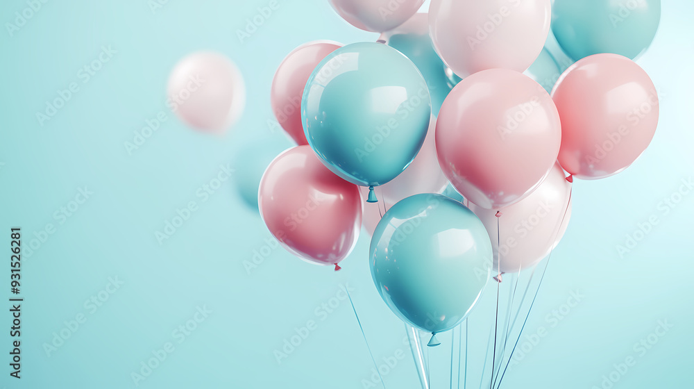 Colorful balloons celebration party background
