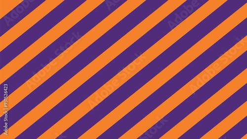 Striped background with stripes. Halloween background. Pattern in Halloween colors. Autumn party. Orange and violet colors. Colors are easily edited