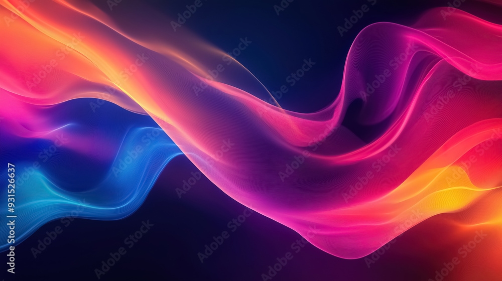 Abstract blurred gradient background with a dynamic flow of colors, blending seamlessly from one hue to another Abstract blurred gradient background with a dynamic flow of colors, blending seamlessly from one hue to another