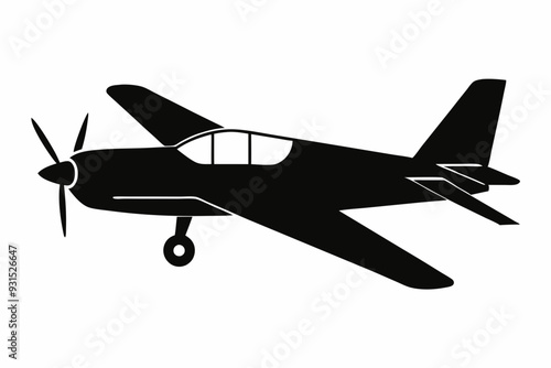 skywriting plane silhouette vector illustration