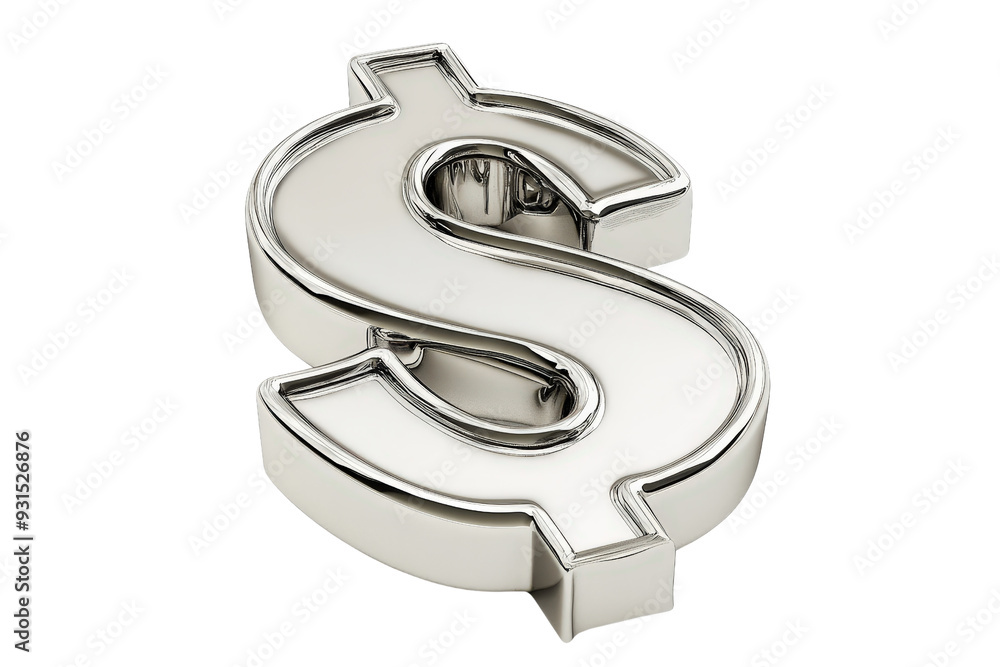 A shiny metallic dollar sign symbolizing wealth, finance, and investment. Ideal for financial concepts or money-related themes. A shiny metallic dollar sign symbolizing wealth, finance, and investment. Ideal for financial concepts or money-related themes.