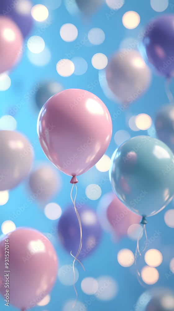 Colorful balloons celebration party background Colorful balloons celebration party background