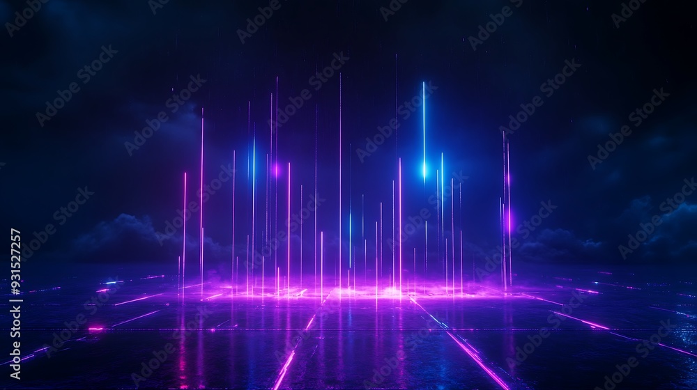 Futuristic neon light cityscape with glowing lines and vibrant colors, reflecting a digital cyberpunk world at night. Futuristic neon light cityscape with glowing lines and vibrant colors, reflecting a digital cyberpunk world at night.