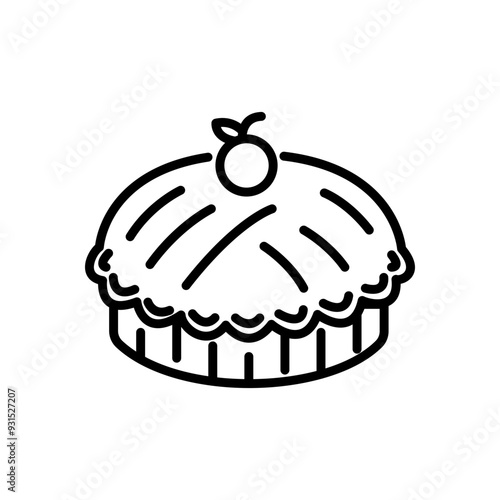 pie vector icon in line style