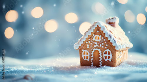 Wallpaper Mural Warm Christmas gingerbread house background Torontodigital.ca