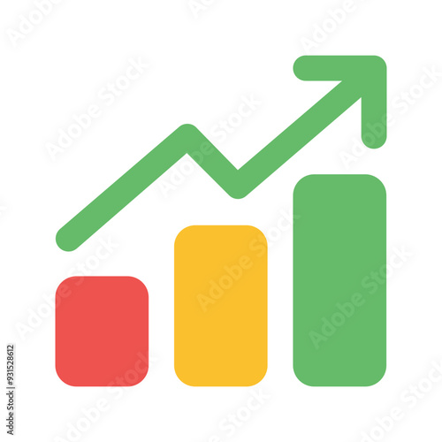 increase flat icon