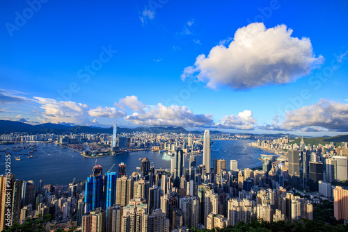 Wallpaper Mural Panoramic View of Hong Kong Island and Victoria Harbour Skyline Torontodigital.ca