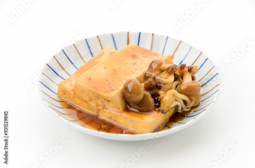Obraz na płótnie 豆腐とシメジの甘辛煮 w salonie