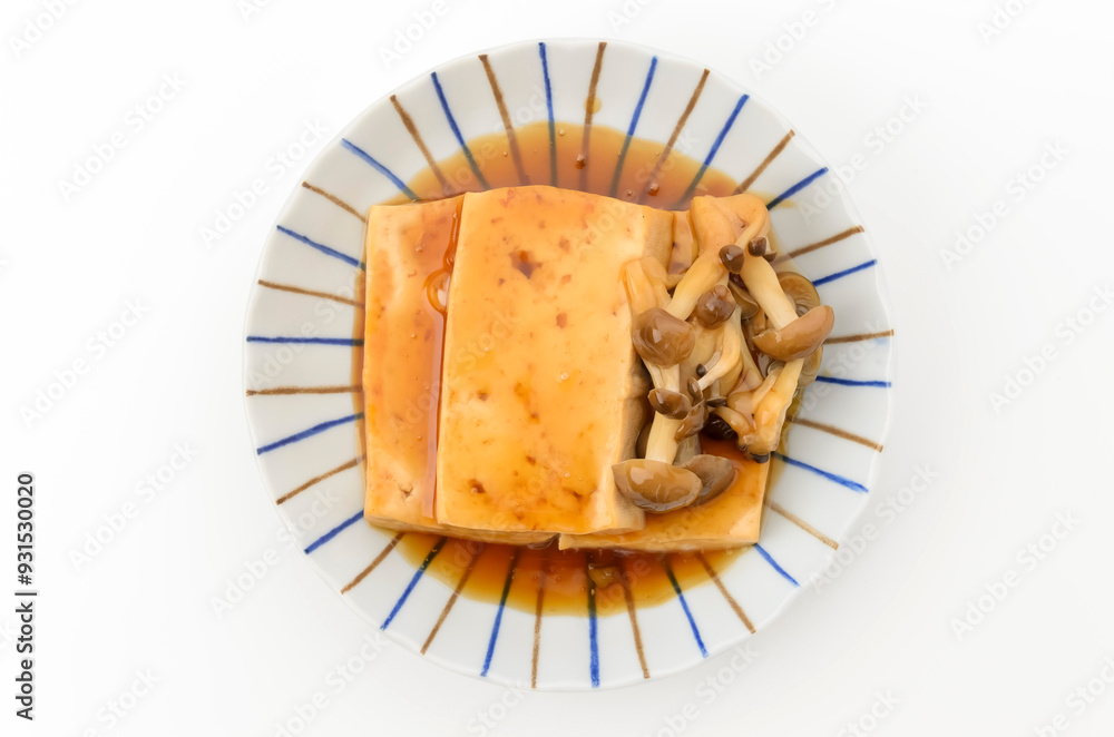 豆腐とシメジの甘辛煮