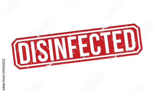 DISINFECTED rubber stamp on white background. DISINFECTED Stamp.
