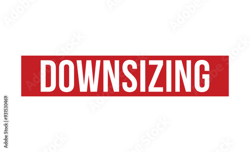 downsizing rubber stamp vector illustration on white background