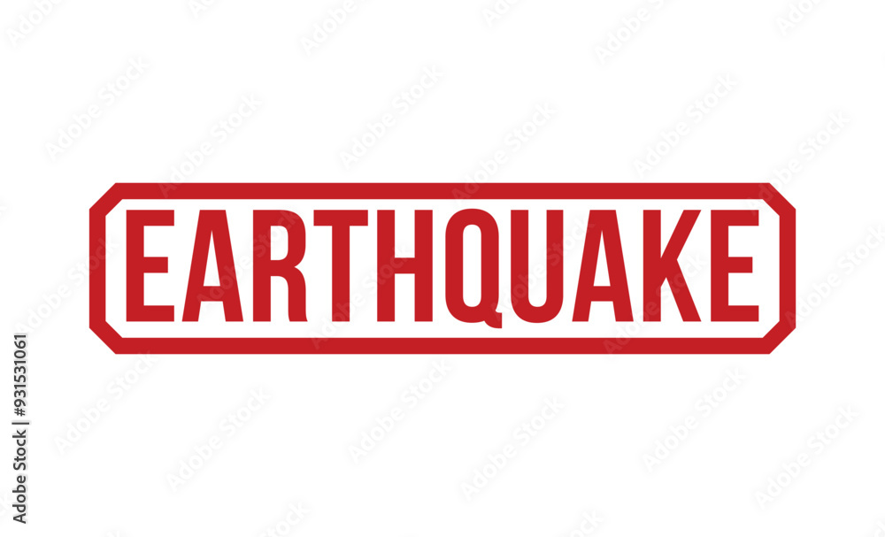 Fototapeta premium Earthquake rubber stamp vector illustration on white background