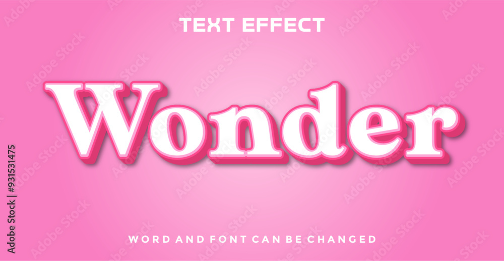 Wonder editable text effect Wonder editable text effect